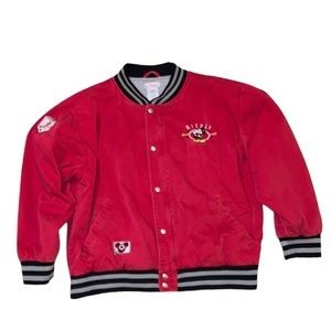 Vintage RedDisney Classic Mickey Mouse Since 1928 Varsity Jacket- Large